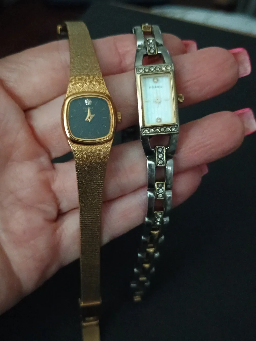 Vintage Gold and Silver Women's Watches - Bracelet Style Pulsar And Fossil